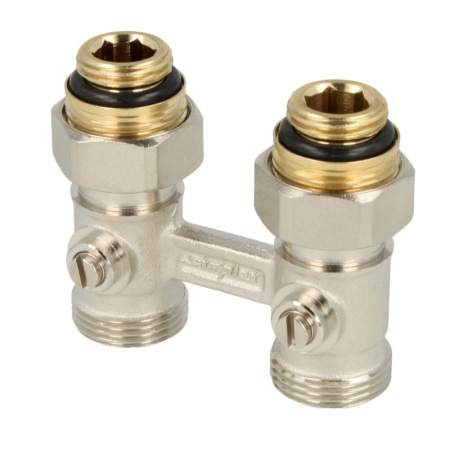 Узел нижнего подключения Standard Line E1/50 прямой, 1/2x3/4" c ниппелями 1/2"